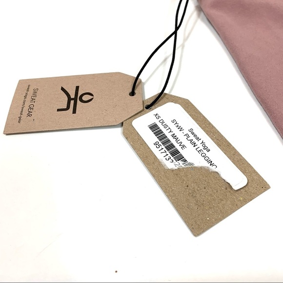 NWT Wolven x Sweat Yoga Plain Leggings in Dusty Mauve Size X-small - Picture 7 of 9